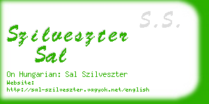 szilveszter sal business card